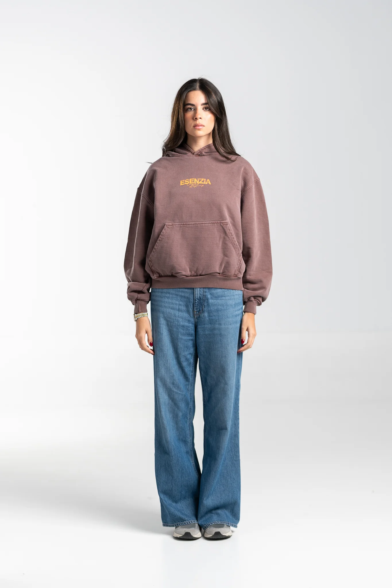 BROWN FABRIC HOODIE - Image 7
