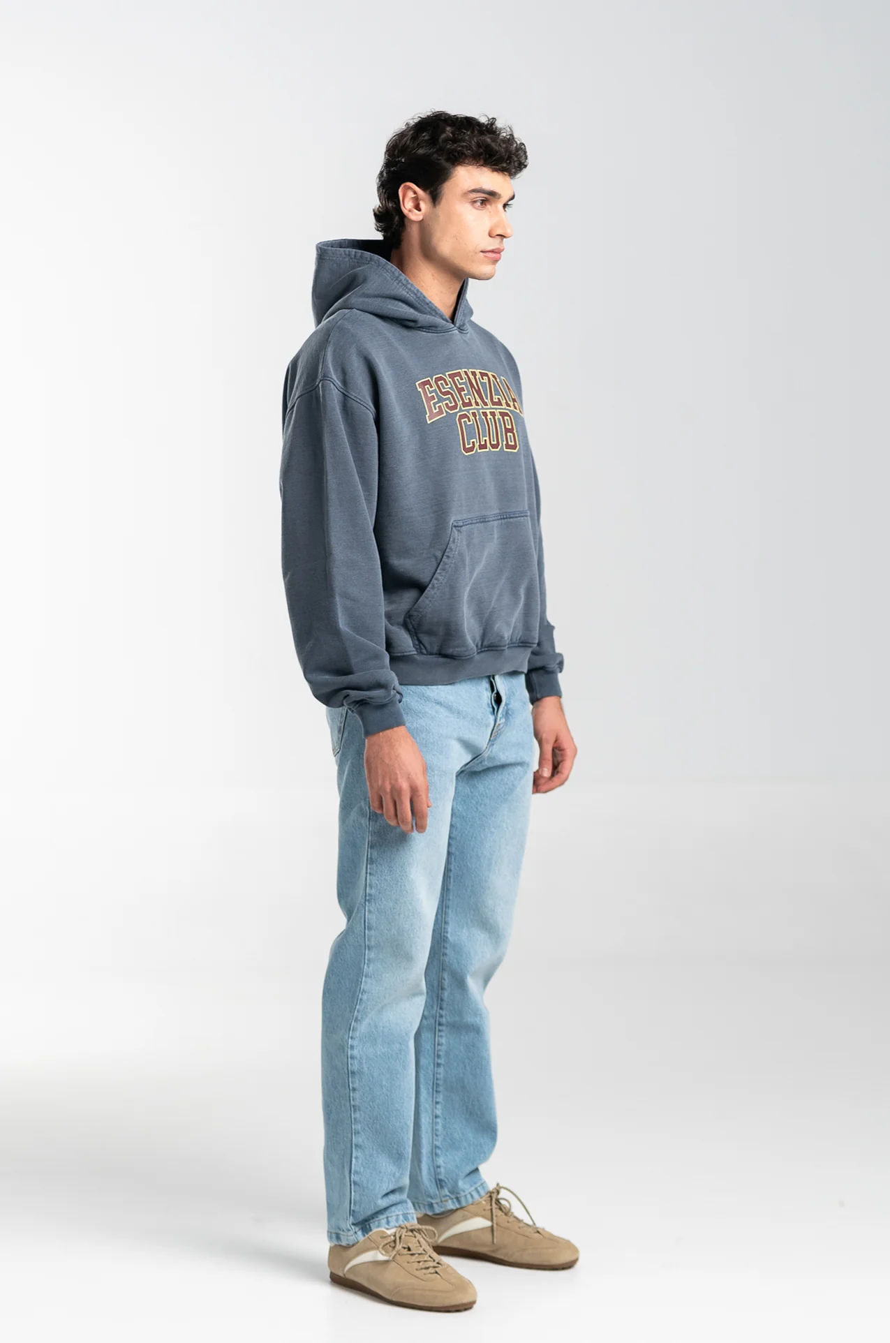 DARK BLUE UNIVERSITY HOODIE - Image 5