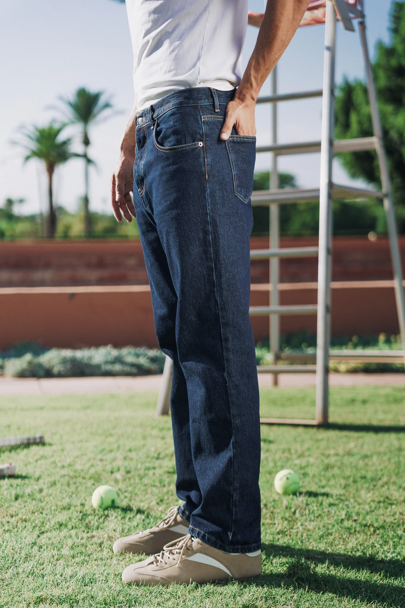 DENIM STRAIGHT PANTS BLUE - Image 8