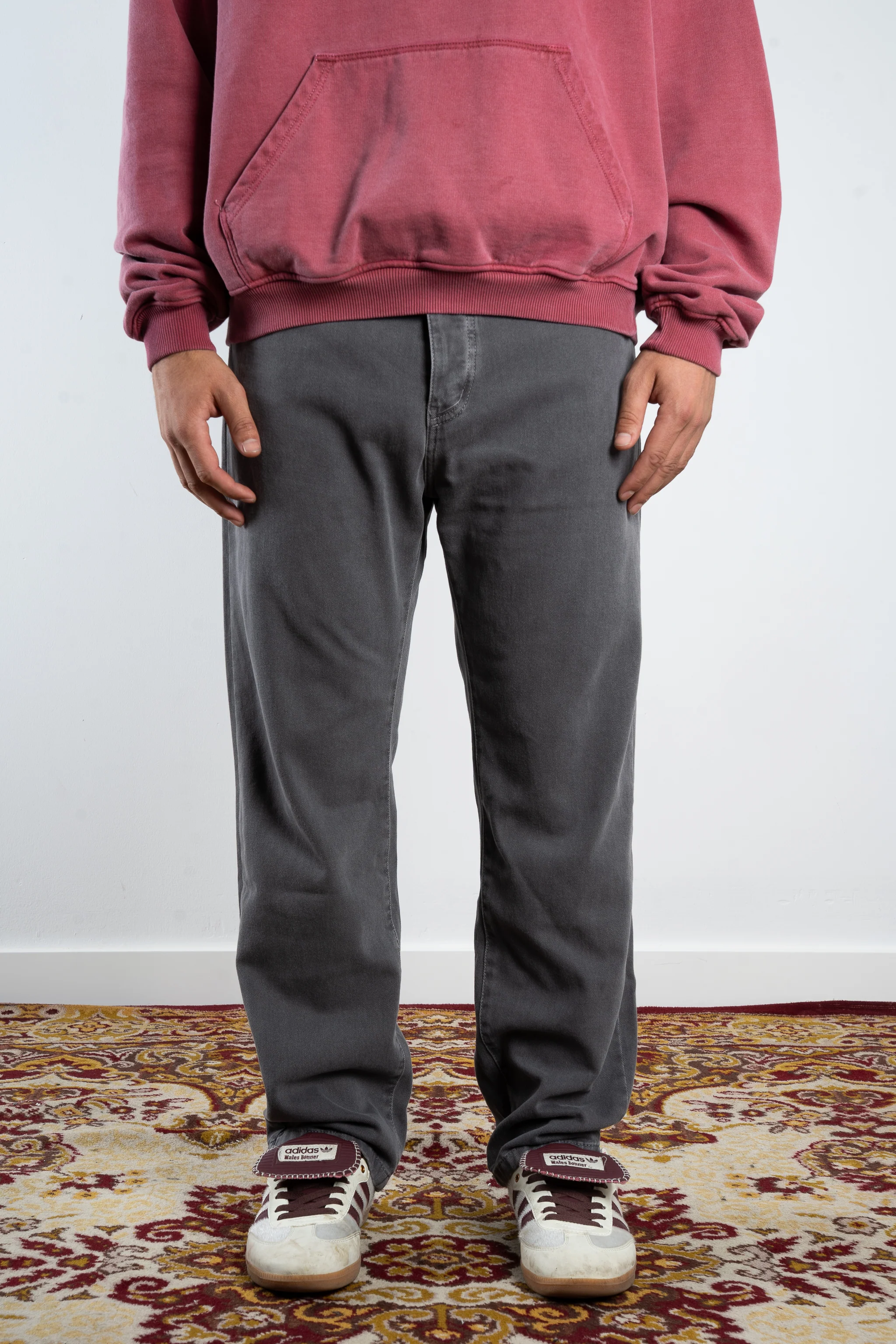 DENIM STRAIGHT PANTS GREY - Image 5