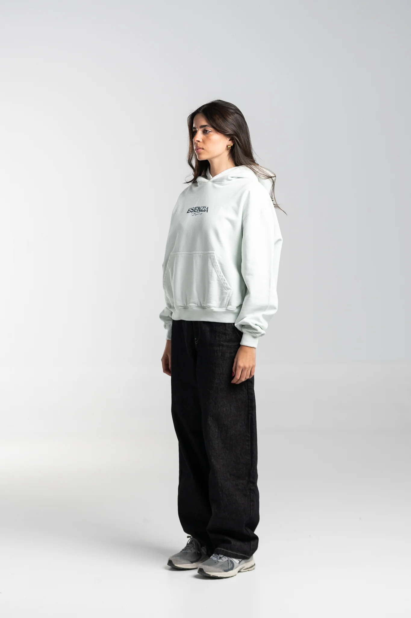 GREY FABRIC HOODIE - Image 7