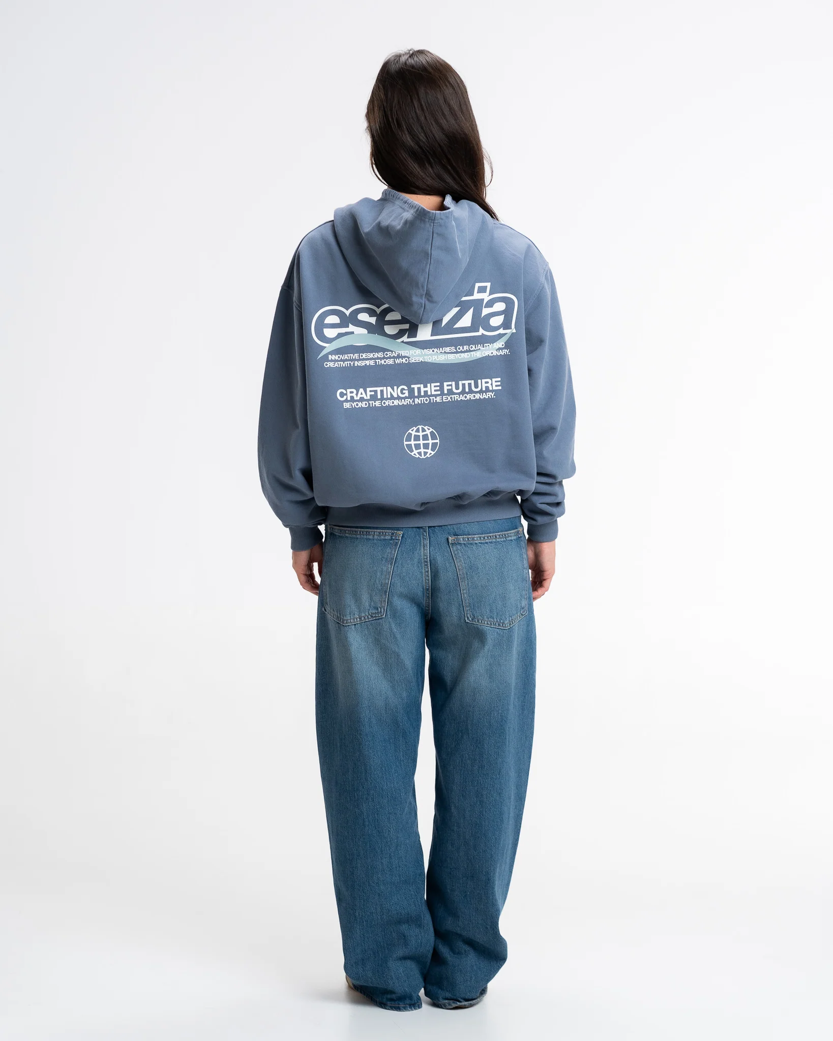 STEEL BLUE CRAFT HOODIE - Image 6